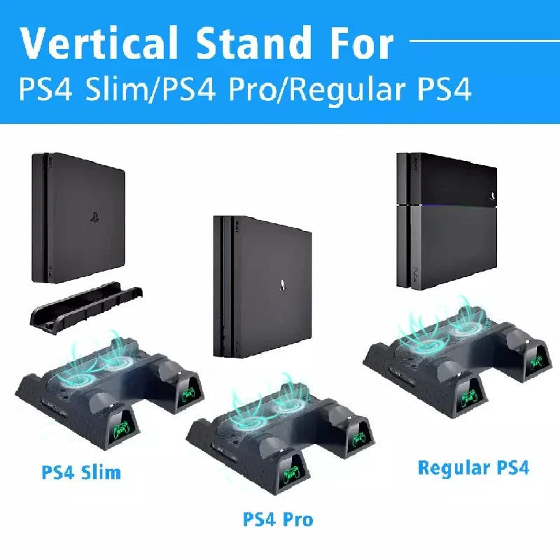Suporte Vertical para PS4: Resfriamento, Carregamento e Organização em Um Só Produto