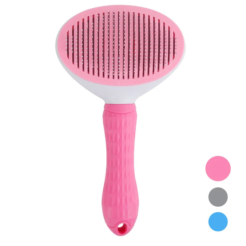 Escova Removedora de Pelos para Pets com Autolimpeza – A Solução Perfeita para Gatos e Cães