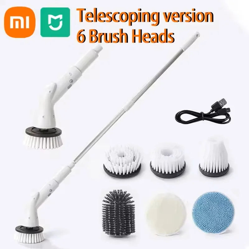 Xiaomi MIJIA 2000mAh 6-in-1 Electric Cleaning BrushWireless Electric Rotary Clean Brush Shower Clean Brush Kitchen Bathroom Home