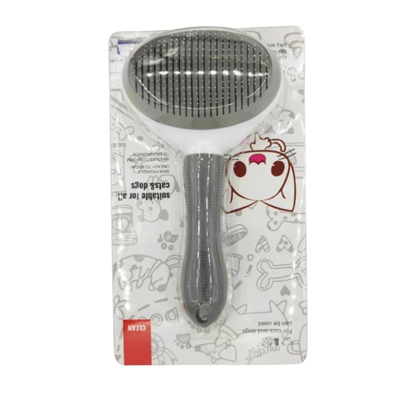 Escova Removedora de Pelos para Pets com Autolimpeza – A Solução Perfeita para Gatos e Cães
