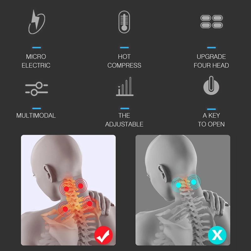 Chega de Dor Cervical: Relaxe com Aquecimento, Vibração e Compressa Quente