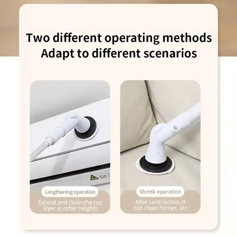 Xiaomi MIJIA 2000mAh 6-in-1 Electric Cleaning BrushWireless Electric Rotary Clean Brush Shower Clean Brush Kitchen Bathroom Home