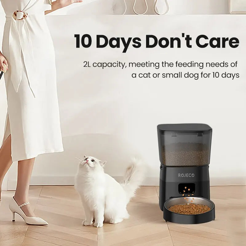 ROJECO Automatic Pet Feeder – Alimentação Automática e Inteligente para Seu Pet