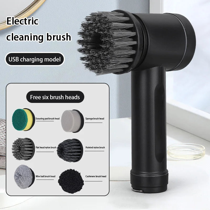 Xiaomi Wireless Electric Cleaning Brush High Power Kitchen Home Multi-function Toilet 6 Replacement Head Portable Cleaning Brush
