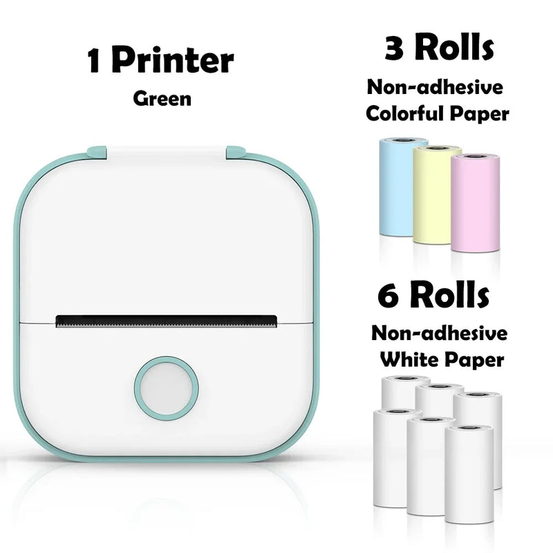 Phomemo T02 Mini Thermal Printer Wireless Mini Pocket Printer, Adhesive Sticker Printer for DIY, Journal, Student Birthday Gift