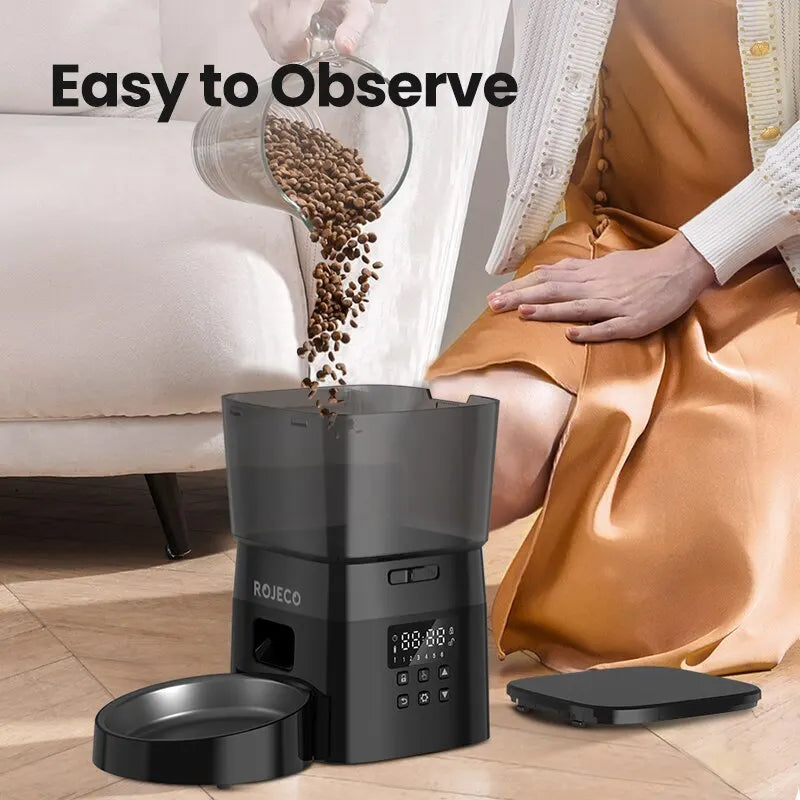 ROJECO Automatic Pet Feeder – Alimentação Automática e Inteligente para Seu Pet