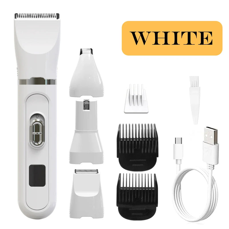 Máquina de Tosa Elétrica para Cães – Aparador Profissional e Silencioso com Recarga USB