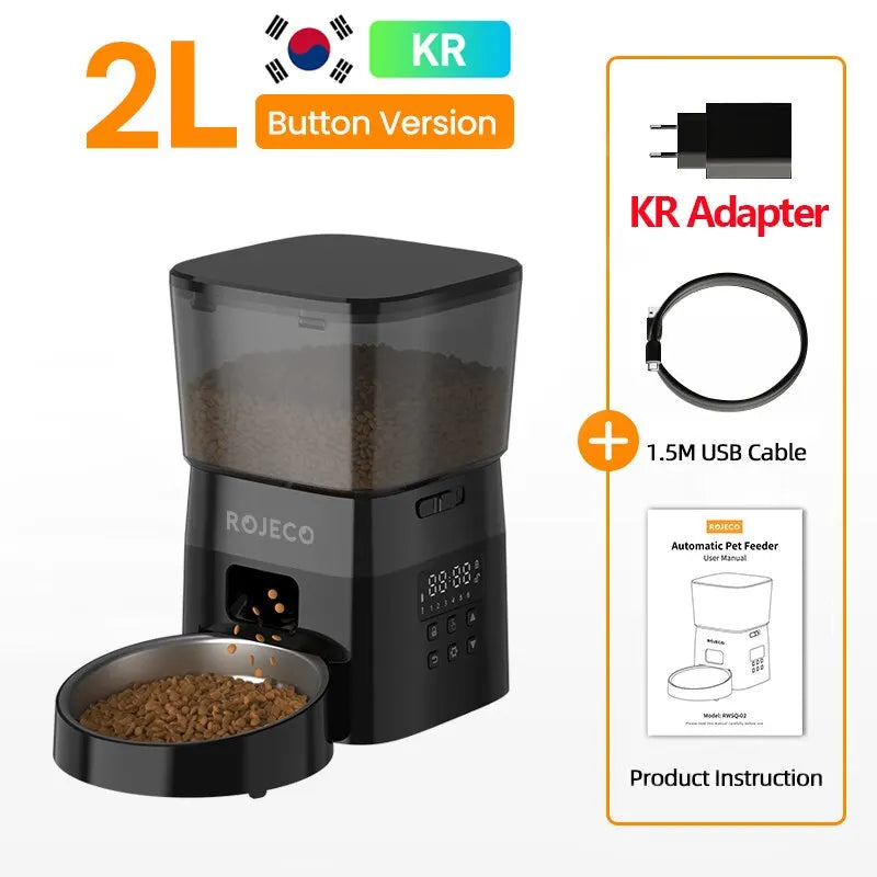 ROJECO Automatic Pet Feeder – Alimentação Automática e Inteligente para Seu Pet