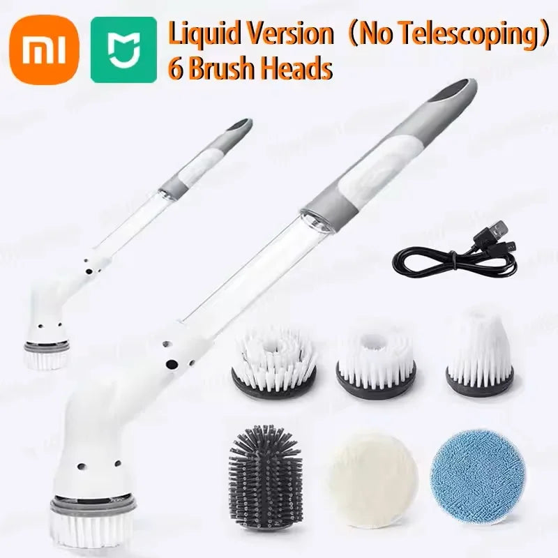 Xiaomi MIJIA 2000mAh 6-in-1 Electric Cleaning BrushWireless Electric Rotary Clean Brush Shower Clean Brush Kitchen Bathroom Home