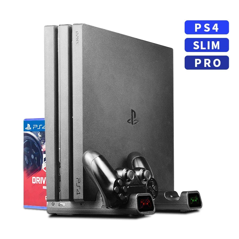 Suporte Vertical para PS4: Resfriamento, Carregamento e Organização em Um Só Produto