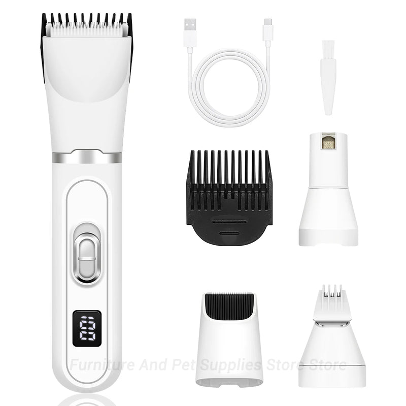 Máquina de Tosa Elétrica para Cães – Aparador Profissional e Silencioso com Recarga USB