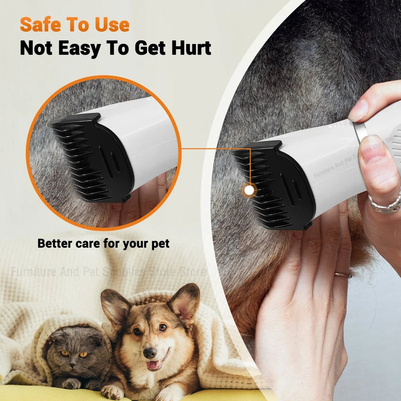 Máquina de Tosa Elétrica para Cães – Aparador Profissional e Silencioso com Recarga USB